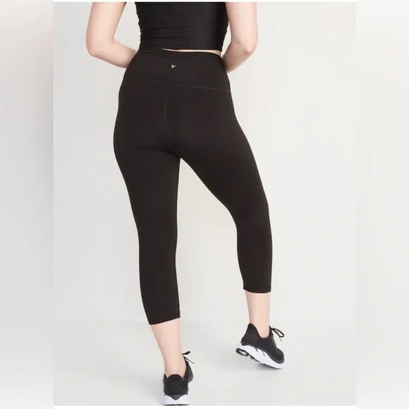 NWT Old Navy High Waisted / High Rise Powerpress Crop Leggings - Picture 3 of 4